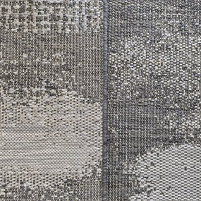 DY Sivý obojstranný koberec z lana s abstraktným vzorom Zara 10 Rozmer: 80x150 cm