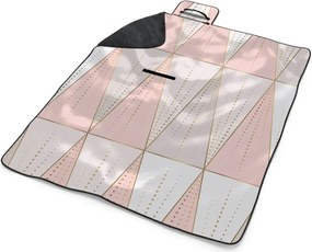 Sablio Plážová deka Ružovo-šedé ihlany: 200x140 cm