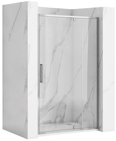 Rea Rapid Swing, 1-krídlové sprchové dvere 120 x 195 cm, 6mm číre sklo, chrómový profil, REA-K5456