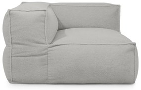 Svetlosivý sedací vak z textílie buklé Mass Corner 125 Left – SLOWDOWN