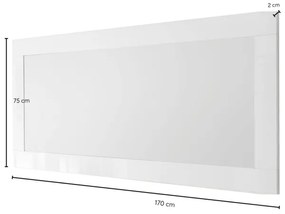 Zrkadlo FINERA 75x170 cm biele
