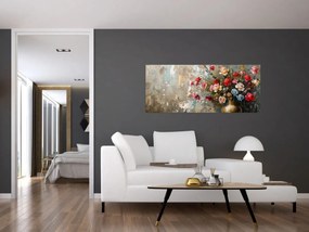 Obraz - Váza kvetov (120x50 cm)