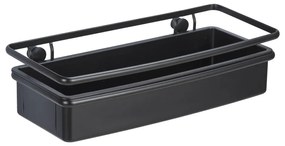 Čierna sprchová polica Wenko Molinella, 30 x 9 cm