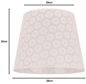 Duolla - Tienidlo k lustru CLASSIC L E27 pr. 38 cm biela