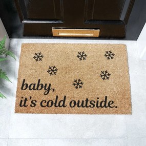 Rohožka s vianočným motívom z kokosového vlákna 40x60 cm Baby It's Cold Outside – Artsy Doormats