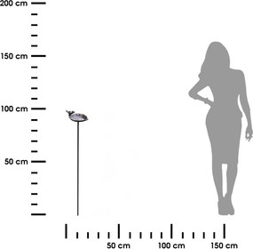 Zapichovacie napájadlo pre vtáky Lea, 98x14 cm, liatina, hnedá