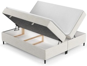 Krémovobiela boxspring posteľ s úložným priestorom 140x200 cm Araya – Maison de Rêve