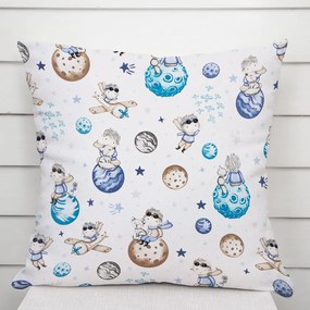 Biante Detská bavlnená obliečka na vankúš Sandra SA-644 Malý modrý princ na bielom 50 x 60 cm