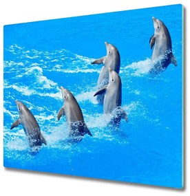 Sklenená doska na krájanie Delfíny 60x52 cm