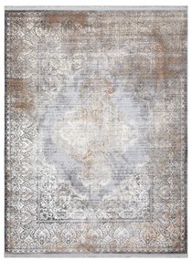 Moderný koberec LUCE 80 Ornamet Vintage - sivo/ horčicový