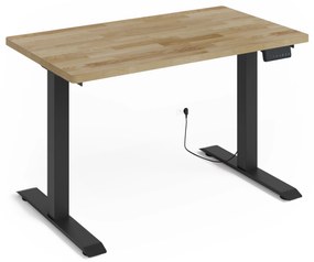 Elektrický PC stolík Natura 120 (dub + čierna). Akcia -21%. Vlastná spoľahlivá doprava až k Vám domov. 1124883
