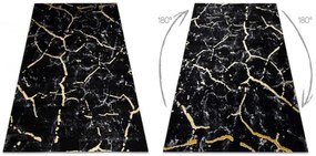 Koberec GLOSS 410A 86 mramor glamour - čierny / zlatý