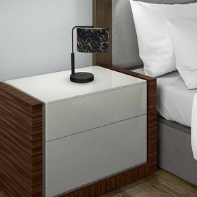 Stolná lampa Senso, 1x čierne/zlaté textilné tienidlo, b