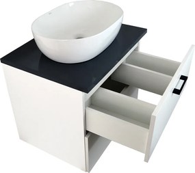 Comodo Kúpeľňová skrinka pod doskové umývadlo Agria NEW W 60-HD - biela/antracit