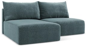 Tyrkysovomodrá rozkladacia/s úložným priestorom rohová pohovka (ľavý roh) Kalena – Makamii