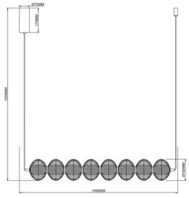 Zuma Line 003064-034757 - LED luster na lankách GALATEA LED/50W/230V zlatý