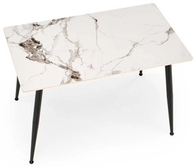 Jedálenský stôl Webster 120 cm, mramor / čierna