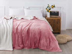XPOSE® Mikroplyšová deka Exclusive s baránkom - staroružová 140x200 cm