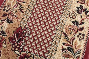 TA Koberec 7192B TMAVO BÉŽOVÁ ATLAS PP ČERVENÁ Rozmer: 70x200 cm