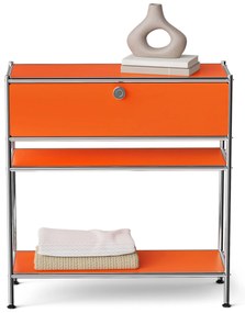 Kovová konzola »CN3 Slim Line« so zásuvkou, oranžová