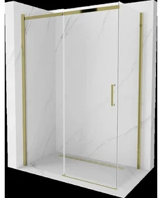 Mexen Omega sprchová kabína, posuvné dvere 130 x 70 cm, transparentnéné, zlatá - 825-130-070-50-00