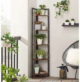 Knižnica NAVARO hnedá/čierna