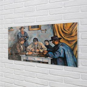 Sklenený obklad do kuchyne Art kartová hra 120x60 cm