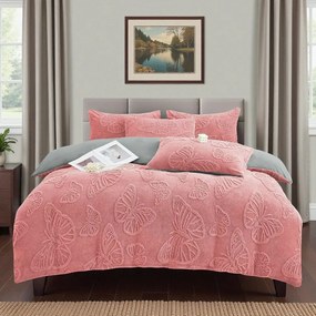 Jemné mikroplyš obliečky Homa EXCLUSIVE PINK 7-dielna sada 140x200 cm