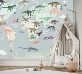 Gario Fototapeta Pastelová mapa dinosaurov Materiál: Vliesová, Rozmery: 100 x 70 cm