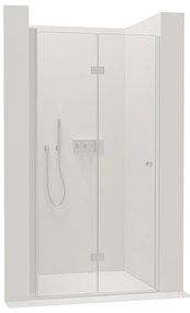 Cerano Volpe, skladacie sprchové dvere 90x190 cm, 6mm číre sklo, chrómový profil, CER-CER-423300