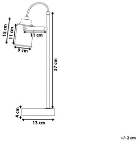 Stolná lampa medená MUNDAKA Beliani