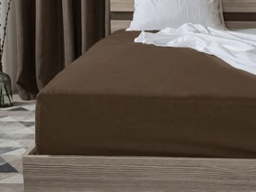 Jersey plachta s lycrou tmavohnedá 180 x 200 cm