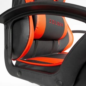 Herná stolička VARR Zolder čierna/červená