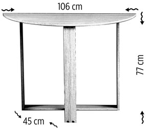Stôl MIDDLE 77x106 cm biela