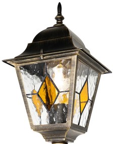 Vintage exteriérový lampáš starožitný zlatý 240 cm 2-svetlý - Antigua