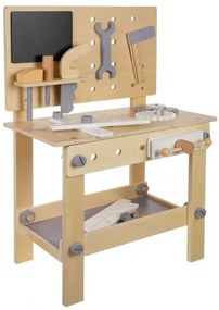 Drevený pracovný stolík s náradím pre malých majstrov