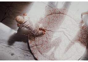 Ružová detská hracia podložka Blash Daisies – Malomi Kids