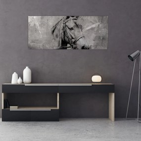 Obraz - Portrét koňa (120x50 cm)