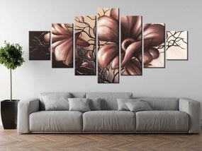 Gario Ručne maľovaný obraz Jemné Dálie - 7 dielny Rozmery: 210 x 100 cm