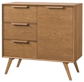 Komoda Leo 12 II 105 cm z masivu dub Rustikal karamelový