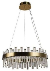 LED Stmievateľný krištáľový luster na lanku LED/80W/230V + diaľkové ovládanie