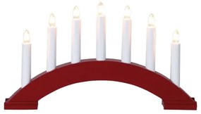 Eglo 410446 - Vianočný svietnik BEA 7xE10/3W/230V červená