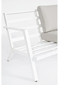 Bielá hliníková záhradná lounge súprava pre 4 Harley – Bizzotto