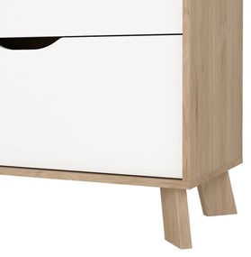 Biela/v prírodnej farbe komoda v dekore duba 79x92x40 cm Ikast – Tvilum
