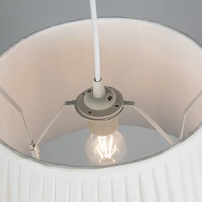 Retro závesné svietidlo krémové 45 cm - Plisse