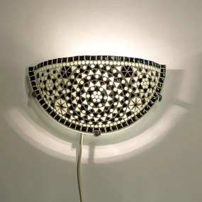 Mozaiková nástenná lampa s vypínačom Moon DOMINO 30*17