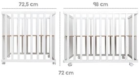 Biela detská ohrádka 100x75 cm Sternenzauber – Roba