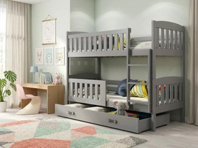 Poschodová posteľ KUBO 200x90 | grafitová