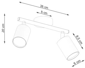 Sollux SL.1124 - Bodové svietidlo LEMMI 2xGU10/40W/230V biela