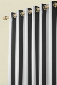 Záves s krúžkami TARAS STRIPES grafitový 140x220 cm